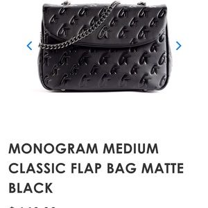Glamaholic Lifestyle Monogram Medium Classic Flap Bag Matte Bag